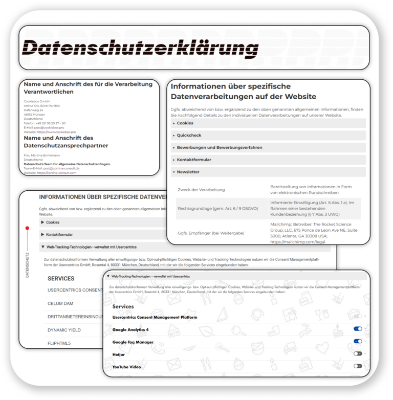 Datenschutzerklärung Website